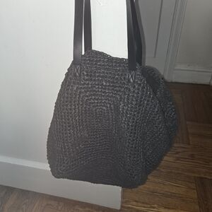 DKNY Black Textured Tote Bag